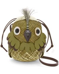 Loewe - Bird Bag In Iraca Palm And Calfskin - Lyst