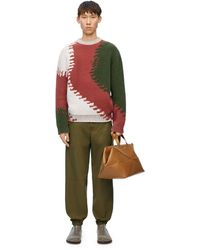 Loewe - Stripe-pattern Crewneck Knitted Jumper X - Lyst