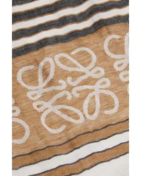Loewe - Luxury Scarf In Linen And Cotton - Lyst