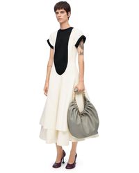 Loewe - Double Layer Dress In Wool And Cotton - Lyst