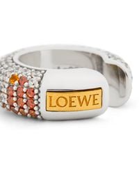 Loewe - Luxury Pavé Ear Cuff In Sterling Silver And Crystals - Lyst
