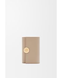 Loewe - Luxury Pebble Small Vertical Wallet In Shiny Nappa Calfskin For - Lyst