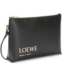 Loewe - Embossed T Pouch In Shiny Nappa Calfskin - Lyst