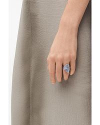 Loewe - Luxury Glitter Fragment Ring In Sterling Silver And Crystals - Lyst