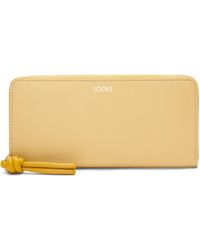 Loewe - Knot Zip Around Wallet In Shiny Nappa Calfskin - Lyst