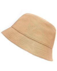 Loewe - Luxury Bucket Hat In Canvas And Calfskin For - Lyst
