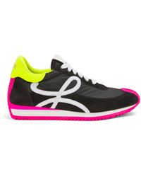 Loewe Flow Runner Sneakers In Suede Leather And Nylon - Save 10 