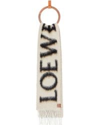 Loewe - Women's Short Logo Scarf In Wool And Mohair - Lyst