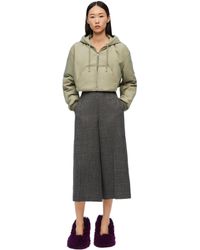 Loewe - Luxury Cropped Hooded Jacket In Cotton Blend For - Lyst