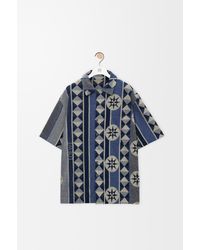 Loewe - Camisa De Manga Corta En Jacquard De Algodónsize Hombre - Lyst