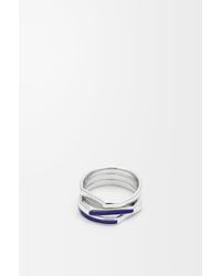 Loewe - Anillo Stacked En Plata De Ley Y Esmalte Mujer - Lyst