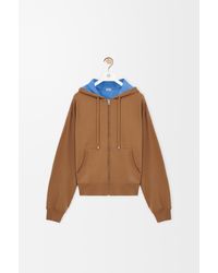 Loewe - Sudadera Con Capucha Y Cremallera En Algodónsize Hombre - Lyst
