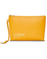 Loewe - Luxury Embossed T Pouch In Shiny Nappa Calfskin - Lyst