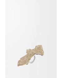 Loewe - Luxury Glitter Fragment Large Ring In Sterling Silver And Crystals - Lyst