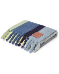 Loewe - Stripe Blanket In Mohair And Wool - Lyst