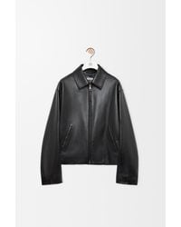 Loewe - Chaqueta Con Cremallera En Piel Napa De Corderosize Hombre - Lyst