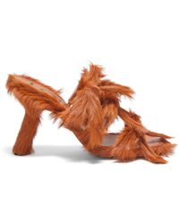 Loewe - Petal Sandal In Hairy Calfskin - Lyst