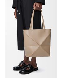 Loewe - Luxury Medium Puzzle Fold Tote In Shiny Calfskin - Lyst