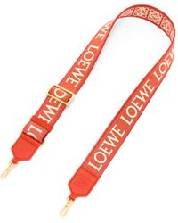 Loewe - Luxury Anagram Strap In Jacquard And Calfskin - Lyst