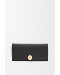 Loewe - Luxury Pebble Continental Wallet In Shiny Nappa Calfskin - Lyst