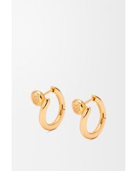 Loewe - Anagram Pebble Mini Hoop Earrings In Sterling Silver - Lyst