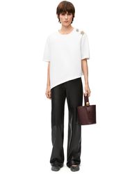 Loewe - Luxury Asymmetric T-shirt In Cotton Blend For - Lyst