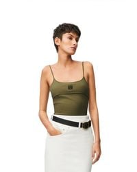 Loewe - Luxury Anagram Strappy Top In Cotton - Lyst