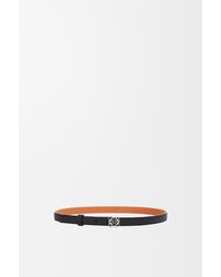 Loewe - Anagram Belt In Pebble Grain Calfskin - Lyst