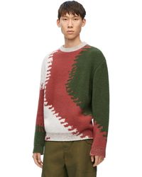 Loewe - Stripe-pattern Crewneck Knitted Jumper X - Lyst