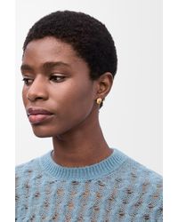Loewe - Luxury Anagram Pebble Stud Earrings In Sterling Silver - Lyst