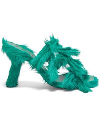 Loewe - Petal Sandal In Hairy Calfskin - Lyst