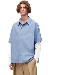 Loewe - Luxury Trompe L'oeil Shirt In Cotton Blend - Lyst
