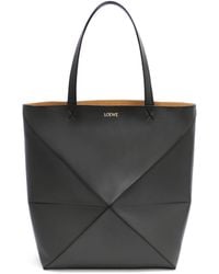 Loewe - Luxury Xl Puzzle Fold Tote In Shiny Calfskin - Lyst