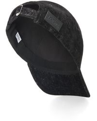 Loewe - Luxury Patch Cap In Flocked Denim For - Lyst