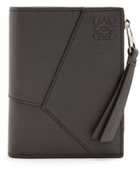 Loewe - Luxury Puzzle Slim Compact Wallet In Classic Calfskin For - Lyst