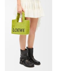 Loewe - Handwoven Raffia Signature Tote - Lyst