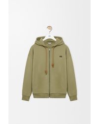 Loewe - Sudadera Con Capucha Y Cremallera En Algodónsize Hombre - Lyst