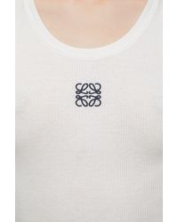 Loewe - Anagram-Embroidered Stretch-Cotton Tank Top - Lyst