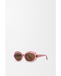 Loewe - Mini Oval Slim Sunglasses For - Lyst