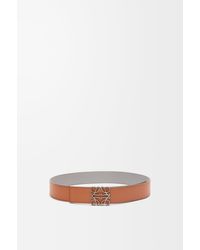 Loewe - Cinturón Reversible En Piel De Cuero Lisa Con Anagramasize Hombre - Lyst