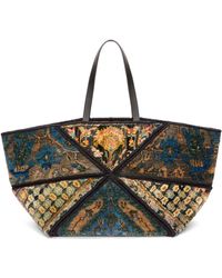 Loewe - Luxury Xxl Carpet Puzzle Fold Tote In Silk And Wool - Lyst