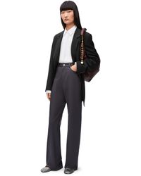 Loewe - High Waisted Trousers In Cotton - Lyst