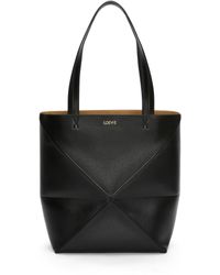 Loewe - Burgundy Calfskin Puzzle Fold Tote Handbag For - Lyst