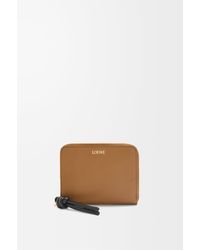 Loewe - Luxury Knot Compact Zip Around Wallet In Shiny Nappa Calfskin For - Lyst