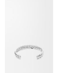 Loewe - Thin Braided Cuff In Sterling Silver - Lyst