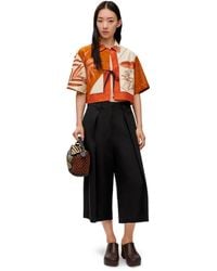 Loewe - Pleated Trousers In Viscose And Linen - Lyst