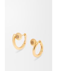 Loewe - Anagram Pebble Mini Hoop Earrings In Sterling Silver - Lyst