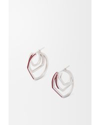 Loewe - Luxury Stacked Hoop Earrings In Sterling Silver And Enamel - Lyst