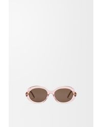 Loewe - Mini Oval Slim Sunglasses For - Lyst