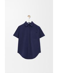 Loewe - Camisa De Manga Corta En Algodón Mujer - Lyst